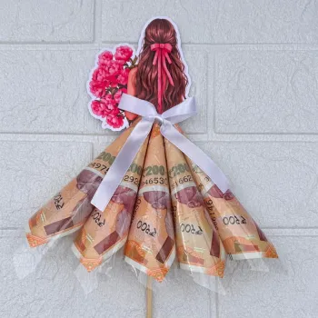 Money Bouquet Doll – Rakhi Cash Gift for Sister