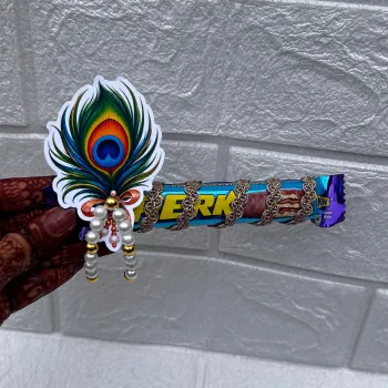 Krishna Chocolate Bansuri with Mor Pankh Janmashtami Gift
